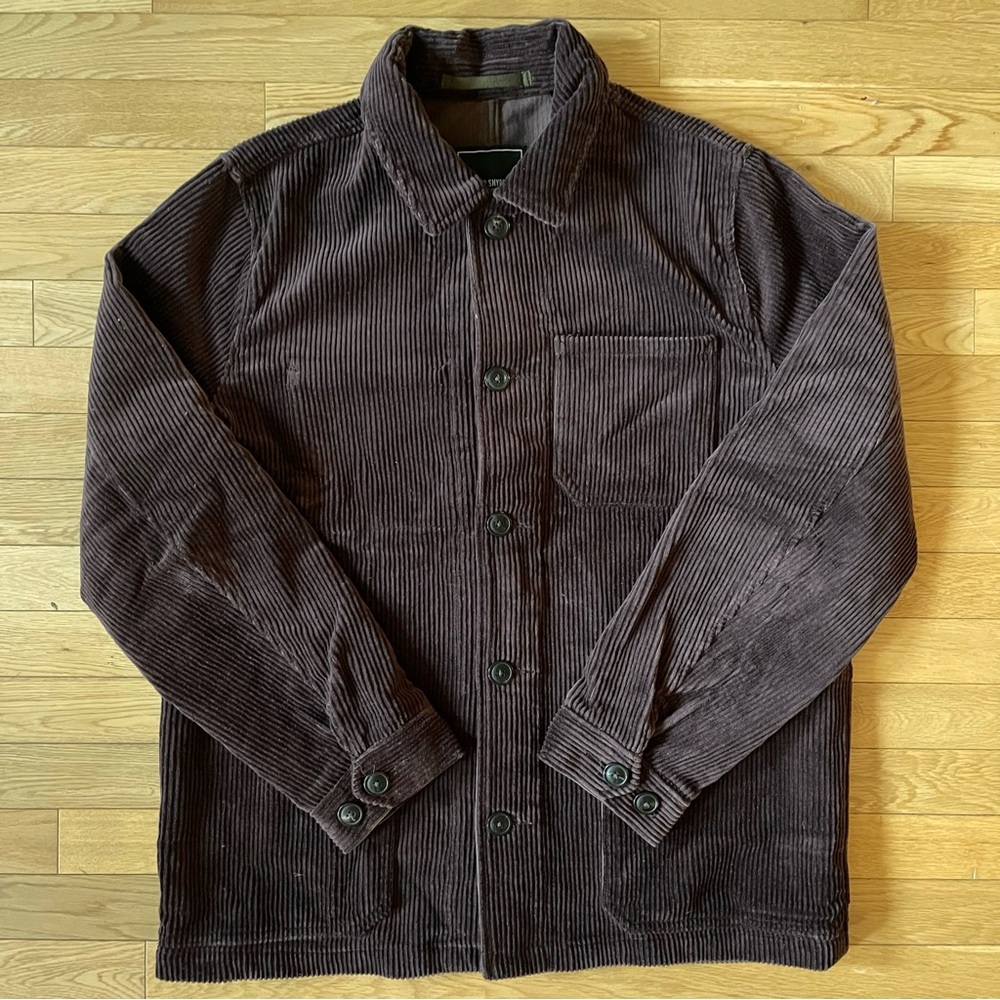 Todd Snyder Italian Corduroy Chore Coat in Chocolate Brown